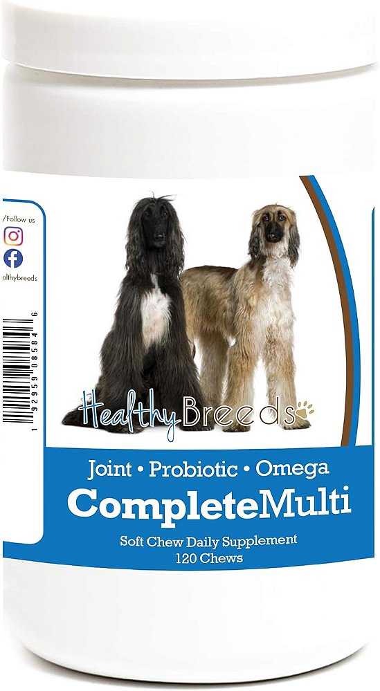 Suplemento Multivitamínico em Palito Mastigável 120 Unidades para Afghan Hound da Healthy Breeds