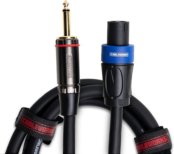 Cabo de alto-falante com conector Twist Lock da série Premium Headliner da Gator Cases, Cableworks; 10 pés, TS para Twist Lock (GCWH-SPK-10-1TL)