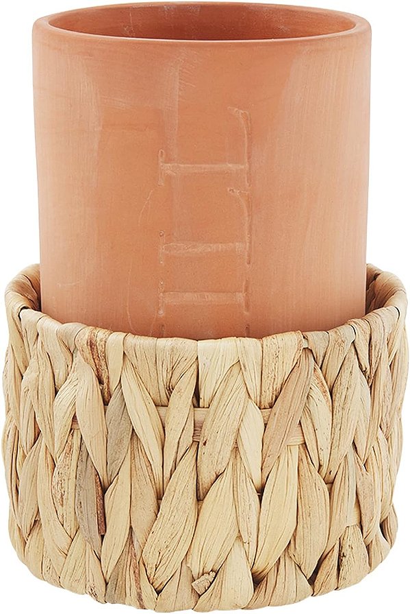 Mud Pie 48600148, Marrom, Conjunto de Resfriador de Vinho Terracota, 7 x 4 1/2 Diâmetro