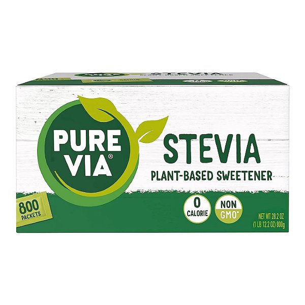 Adoçante Pure Via Stevia 28,2 oz (800 sachês)