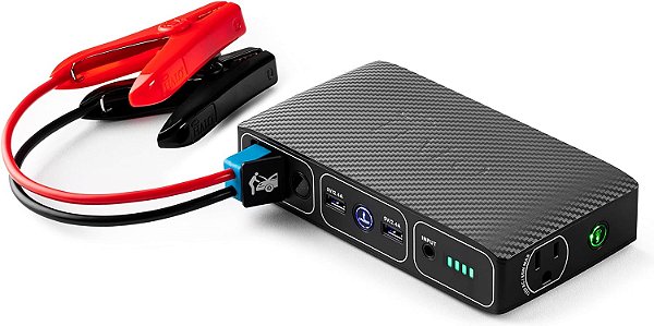 Carregador portátil de telefone e laptop HALO Bolt 58830 mWh com partida de carro, tomada AC e carregador de carro, USB - grafite prateado (1267118)