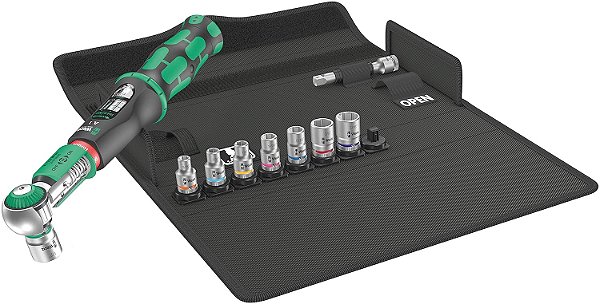 Wera 05075831001 Safe-Torque A 1 Imperial Set 1, Conjunto de Chaves de Torque, Acionamento de Cabeça Quadrada de 1/4, 2-12 Nm, 10 Peças