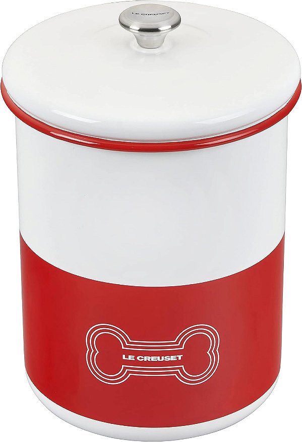 Pote de Armazenamento Vermelho Le Creuset em Aço Esmaltado com Puxador de Aço Inoxidável, 4.25qt
