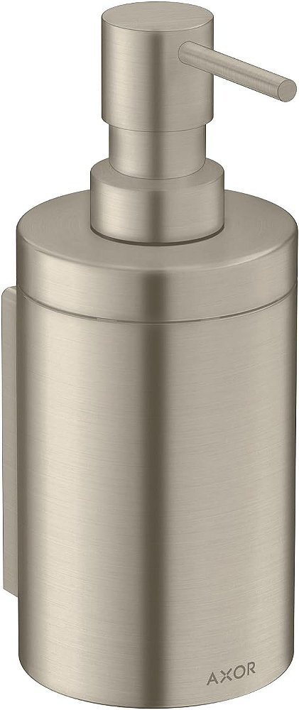 AXOR Universal Dispensador de Sabonete Circular Moderno para Pia de Banheiro e Cozinha em Níquel Escovado, 42810820