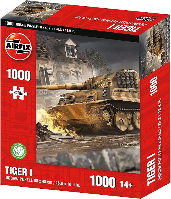 Quebra-cabeça de 1000 peças do veículo militar terrestre Tiger I Tank da Segunda Guerra Mundial da Airfix HVCA0005.