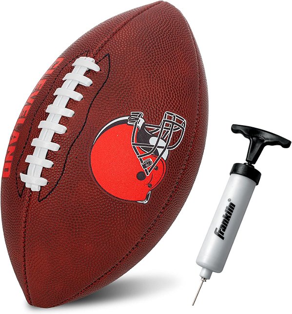 Futebol americano da equipe Franklin Sports NFL - Futebol americano juvenil de tamanho júnior para crianças - Logotipo oficial da equipe da NFL + Cores do time de futebol juvenil - Loja de fãs infantis da NFL