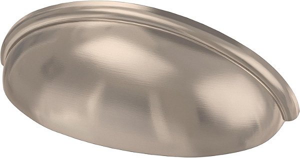 Puxador de gaveta em forma de copo da Franklin Brass, níquel acetinado, 3 polegadas (76mm), pacote com 25 unidades, P34702-SN-B