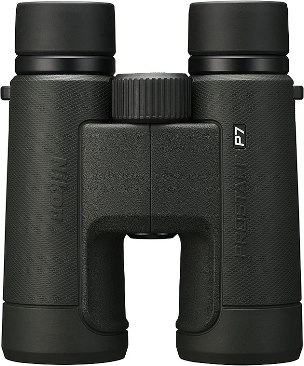 Nikon PROSTAFF P7 10x42 Binóculo | à prova d'água, anti-neblina, binóculo de tamanho completo com revestimento de borracha, revestimento repelente a óleo e água e dioptria bloqueável