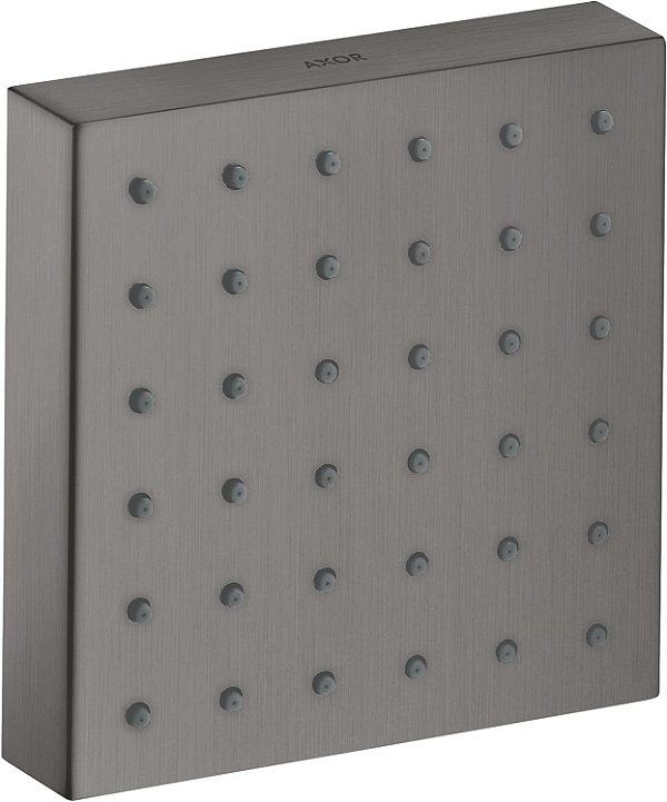 Módulo de chuveiro AXOR 28491341 ShowerSolutions 5 x 5 quadrado em preto cromado escovado - Bodyspray