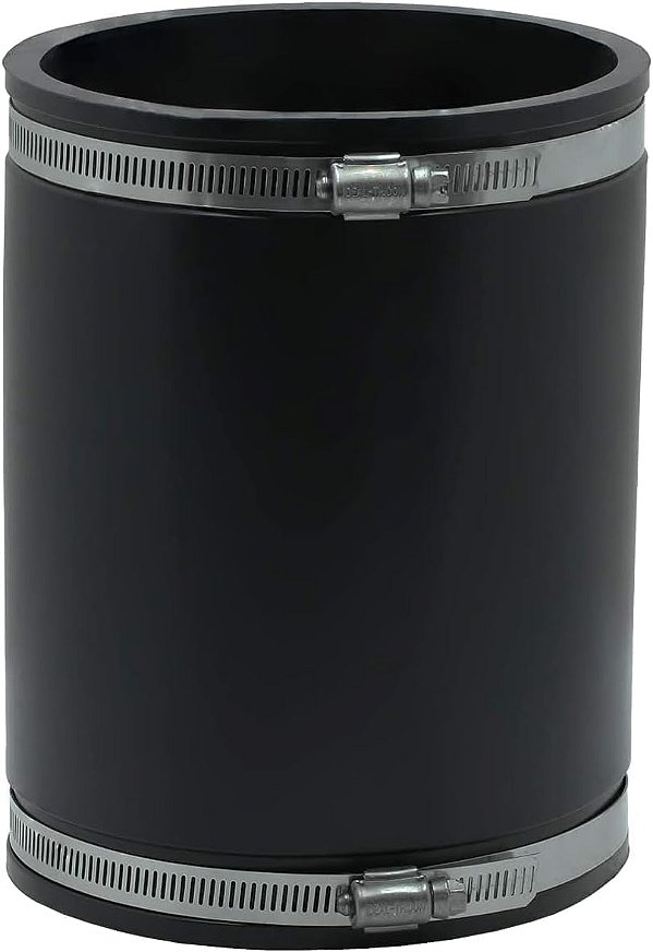 Acoplamento de tubo PVC extra longo Fernco P1056-552 para conexões de encanamento de ferro fundido, plástico ou aço com ferro fundido, plástico ou aço