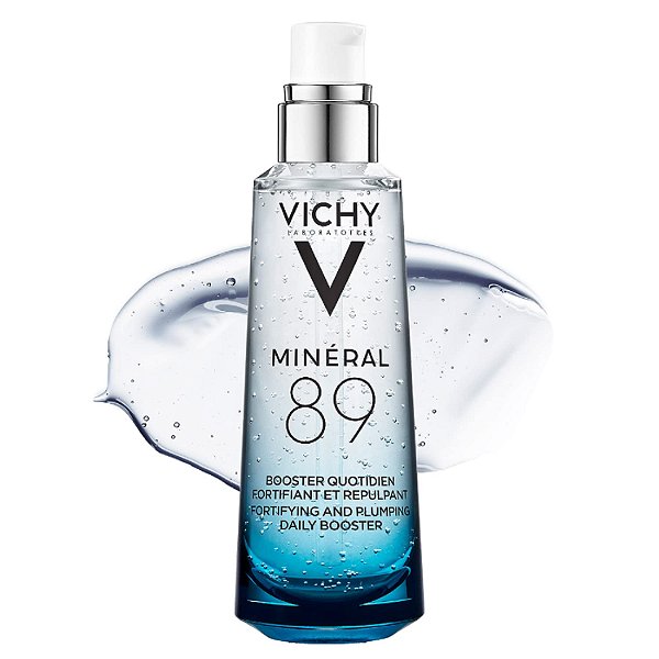 Soro Facial Vichy Mineral 89 Ácido Hialurônico, Hidratante em Gel Facial e Soro Hidratante e Hidratante em Ácido Hialurônico Puro para Peles Sensíveis e Secas.