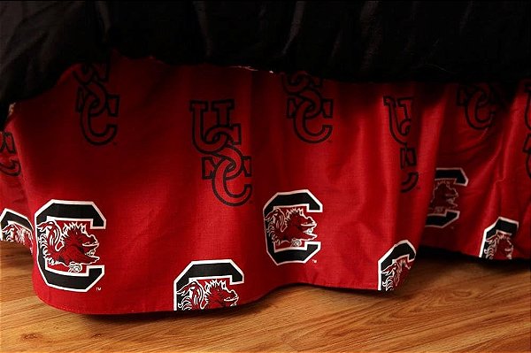 Capa de Faculdade Comfy South Carolina Gamecocks para cama, tamanho grande.