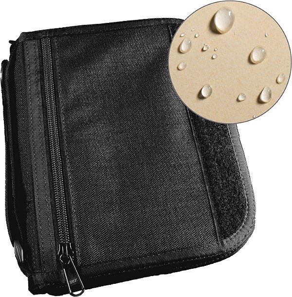 Kit de Planejamento de Campo Completo à Prova d'Água Rite in the Rain, 4 5/8 x 7 Folhas Bege, Capa Preta (Nº 9255B)