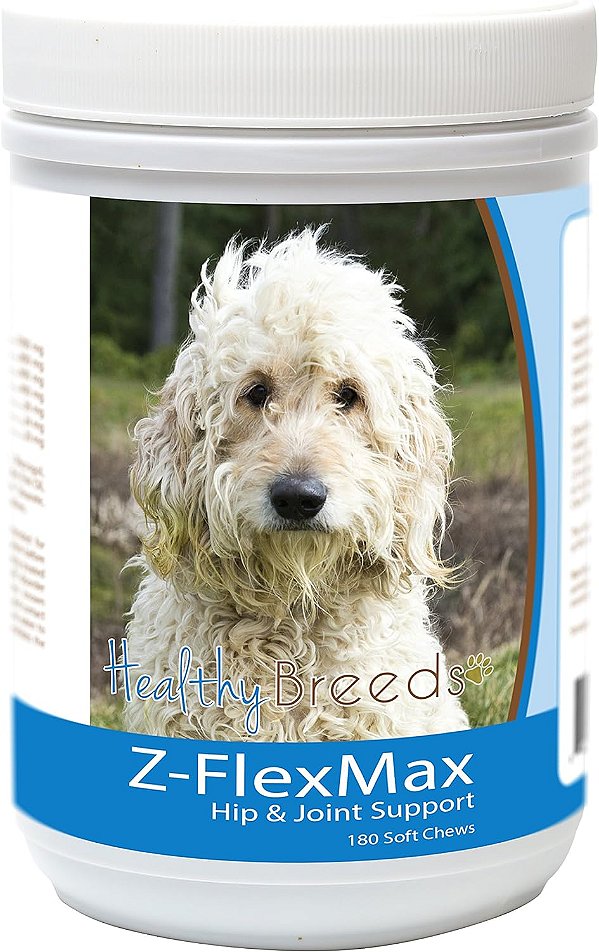Suporte de Quadril e Articulações para Cachorro Goldendoodle Z-Flex Max da Healthy Breeds 180 comprimidos