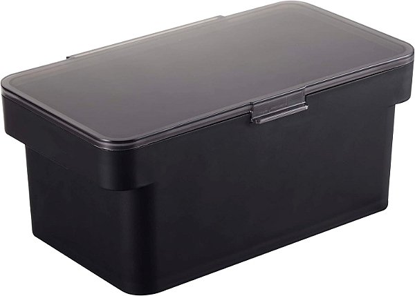 Recipiente de armazenamento hermético para alimentos de animais de estimação da YAMAZAKI Home - recipiente para alimentos de gato e cachorro com tampa transparente e alça, polipropileno, pequeno, 0.8 gal