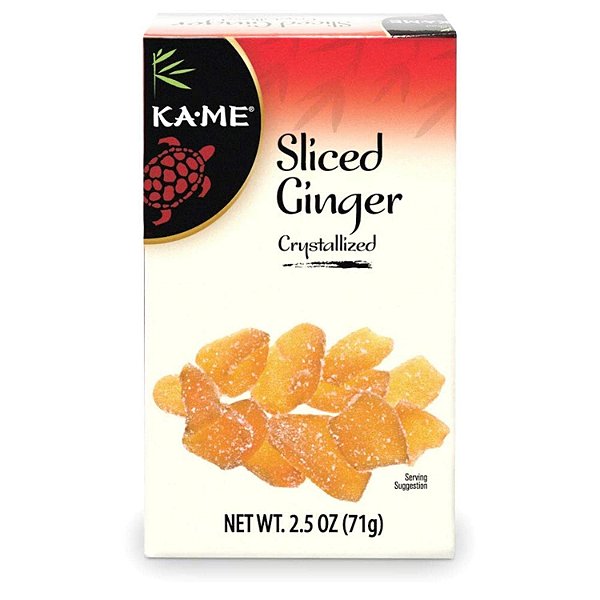 Gengibre Cristalizado KA-ME Fatias,Caixas de 2.5 oz, Pacote com 12