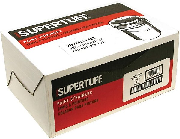 Peneiras de Saco de Malha/Elastano Trimaco SuperTuff Regular, 1 galão, (pacote com 25), branco.