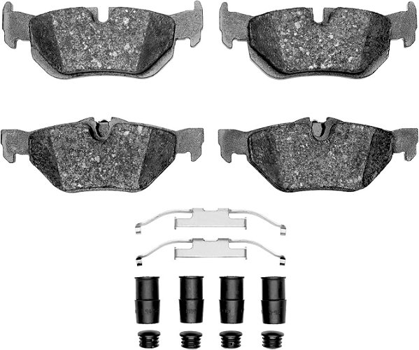 Pastilhas de freio cerâmicas e kit de ferragens da Dynamic Friction Company 3000