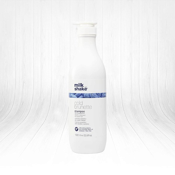 Xampu frio para cabelos castanhos com pigmentos azuis especiais para cabelos castanhos claros ou loiros escuros sem SLES e parabenos - 33,8 fl oz (1000 ml)