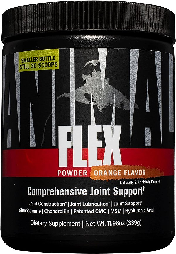 Suplemento completo para articulações Animal Flex All-in-one, Cúrcuma Raiz Curcumina, Colágeno, Glucosamina Condroitina, MSM, Ácido Hialurônico, Reparação e Restauração, 30 doses,