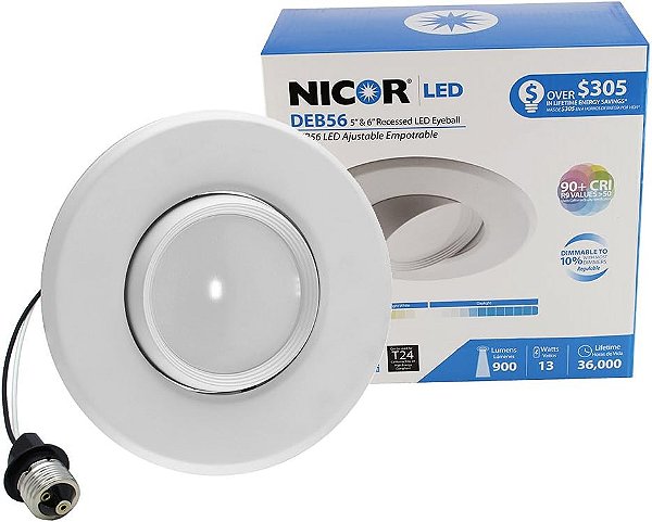 NICOR Lighting DEB56-20-120-2K-WH LED Downlight, 5/6, 2700K Temperatura de cor

O título traduzido para o português seria: NICOR Lighting DEB56-20-120-2K-WH