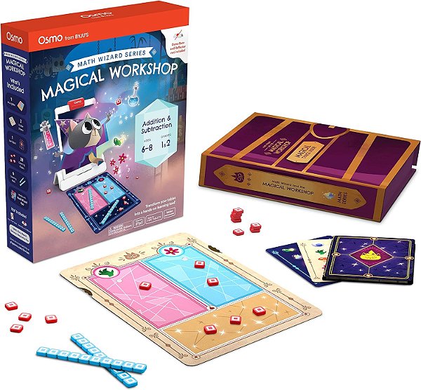 Osmo - Mago da Matemática e a Oficina Mágica para iPad & Fire Tablet - Idades 6-8/Séries 1-2 - Adição & Subtração - Currículo Inspirado - Brinquedo STEM Presentes para Crianças