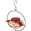 Alimentador de beija-flor de vidro decorativo - Corsage Carmesim (DTHF1) da Nature's Way Bird Products