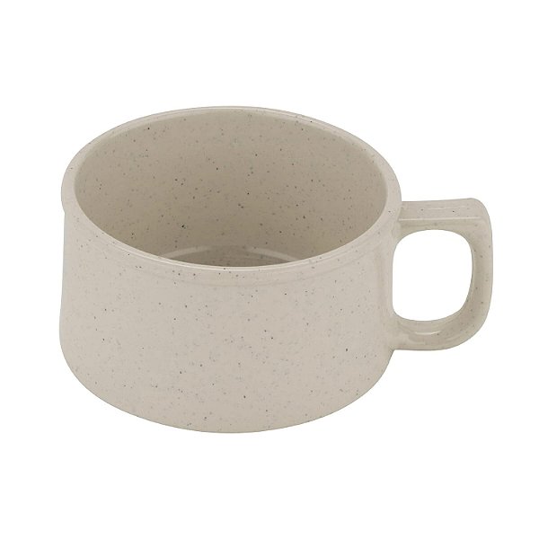 Caneca/xícara de café resistente a quebra de melamina G.E.T. BF-080-IR-EC, 11 onças, Ironstone (conjunto de 4)