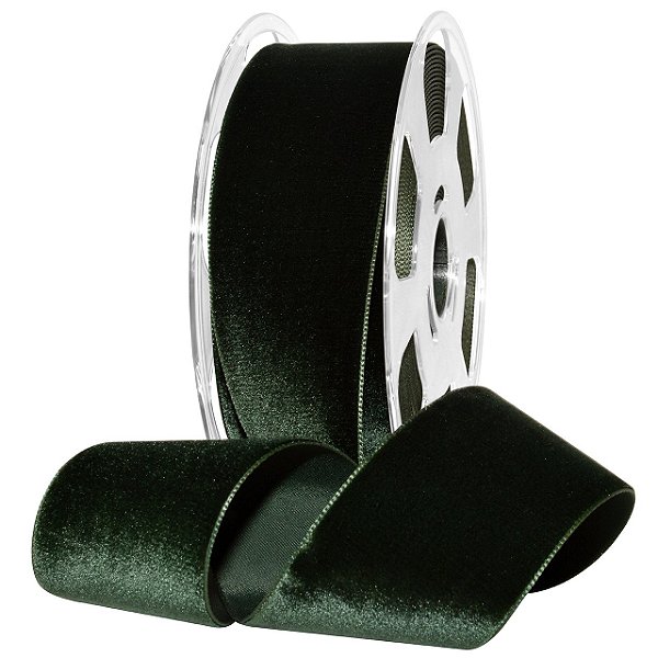 Fita de Veludo Nylvalour de 2 polegadas por 11 jardas, cor Forrest, Item 01250/10-926