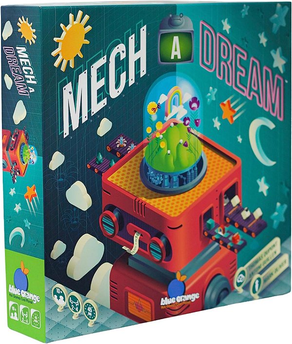 Jogo de tabuleiro de estratégia Mech Um Sonho com Tema de Robô da Blue Orange Games - Jogo de tabuleiro de estratégia para a família ou adultos de 2 a 4 jogadores. Recomendado para maiores de 10
