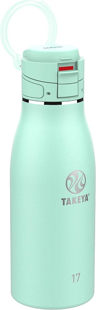 Caneca de café isolada Takeya Traveler com tampa à prova de vazamentos, livre de BPA, 17 onças, Aqua.