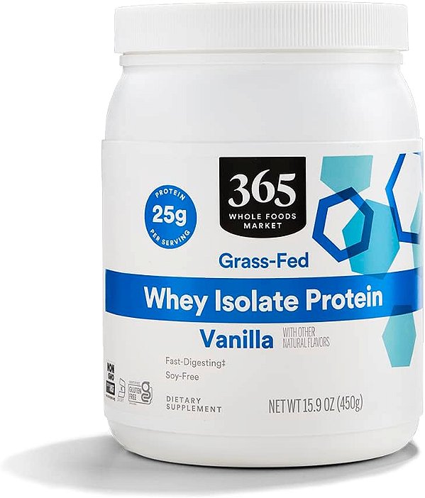 365 do Mercado Whole Foods, Isolado de Proteína de Soro de Baunilha, 15,9 Onças
