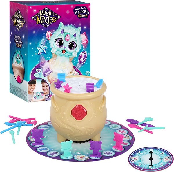 Jogo de Poção Magic Mixies da Moose games, Coloque os Ingredientes Mágicos na Caldron e Faça o Mixie Surgir para Ganhar.