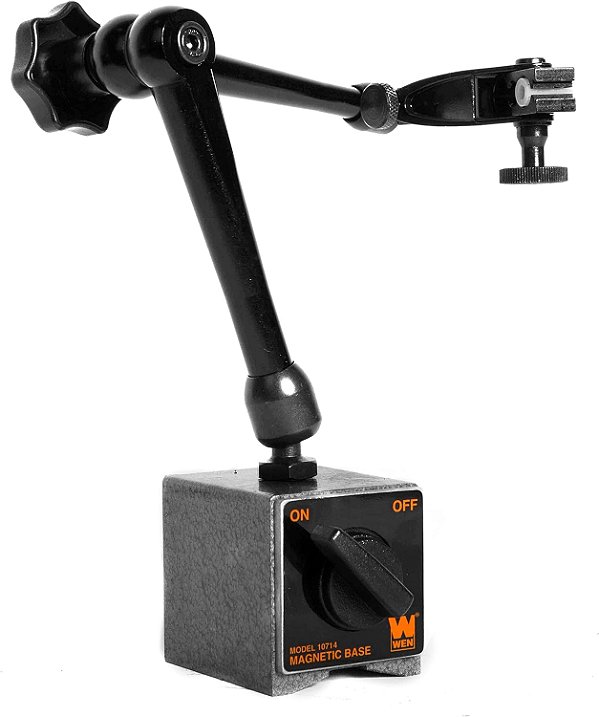 Base Magnética WEN para Indicadores de Ponteiro, Três Segmentos, Resistência Industrial com Liberação Rápida (10714)