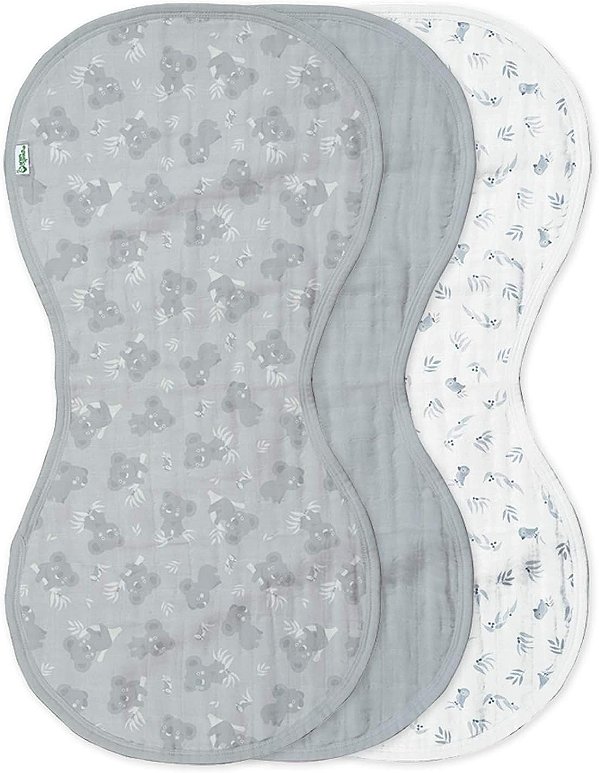 Panos de Arrotar de Musselina Green Sprouts Feitos de Algodão Orgânico 4 Camadas Absorventes e Super Macias Protegem contra Narizes Escorrendo, Gotejamentos e Babinhas 100% Algodão Orgân