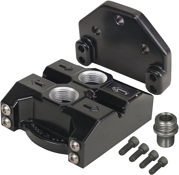 Derale 35708 Série Premium Suporte de Filtro Remoto, Preto