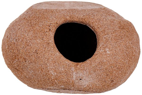 Penn Plax O Esconderijo de Pedra de Granito Reptology - Decoração para Aquários e Terrários - Para Pequenos Animais - Tamanho Extra Grande