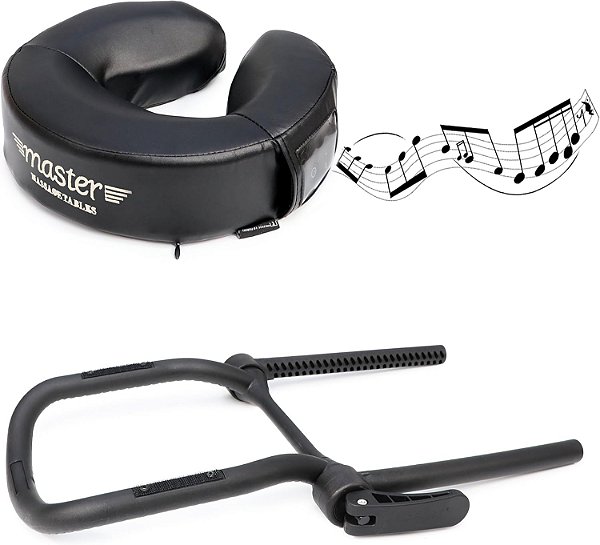 Conjunto de Almofada de Rosto Universal Master Massage Crescent Round e Cabeceira Ajustável Simplicidade Universal para Mesa de Massagem - Conjunto de Plataforma de Apoio de Cabeça para Mesa de Massagem/Cadeira de Massagem