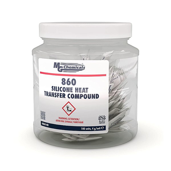 MG Chemicals - 860-4G Composto de Transferência de Calor de Silicone, Pacotes de 4g (100 por tubo)