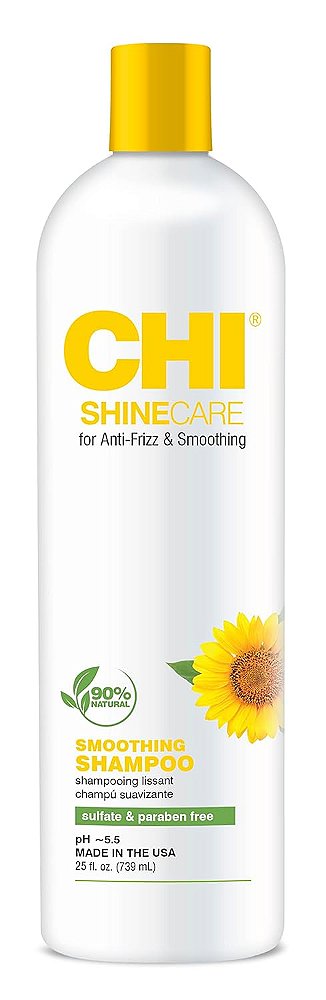 CHI ShineCare - Shampoo Suavizante 25 fl oz - Transforma Cabelos Opacos e Sem Brilho em Cabelos Condicionados e Lisos, Reparando Pontas Duplas e Frizz, Adicionando Brilho e Hidr