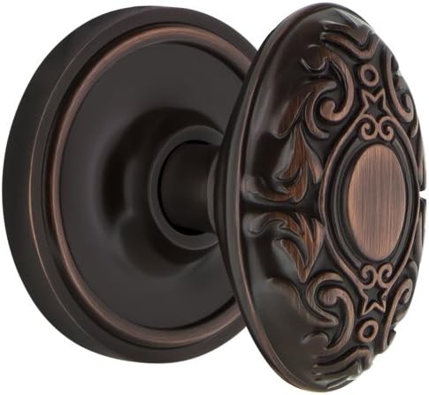 Nostalgic Warehouse Classic Rosette com Maçaneta Victoriana para Portas, Privacidade - 2.75, Bronze Atemporal