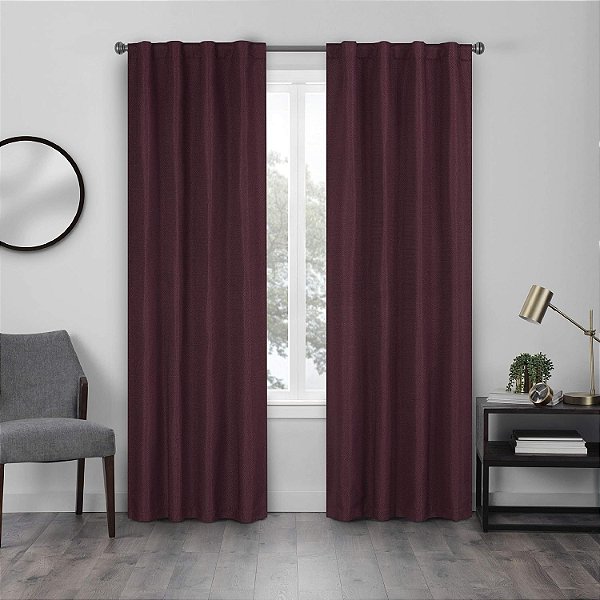 Cortinas Blackout ECLIPSE Jolie (Walken) para quarto ou sala, Único Painel, 40 x 95, Preto 100%