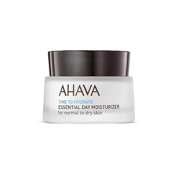 Hidratante Essencial para o Dia da AHAVA - Creme Hidratante Diário Essencial para o Rosto e Pescoço, Efeito Anti-Envelhecimento e Suavizante, Enriquecido com Osmoter, Aloe Vera, Alantoí
