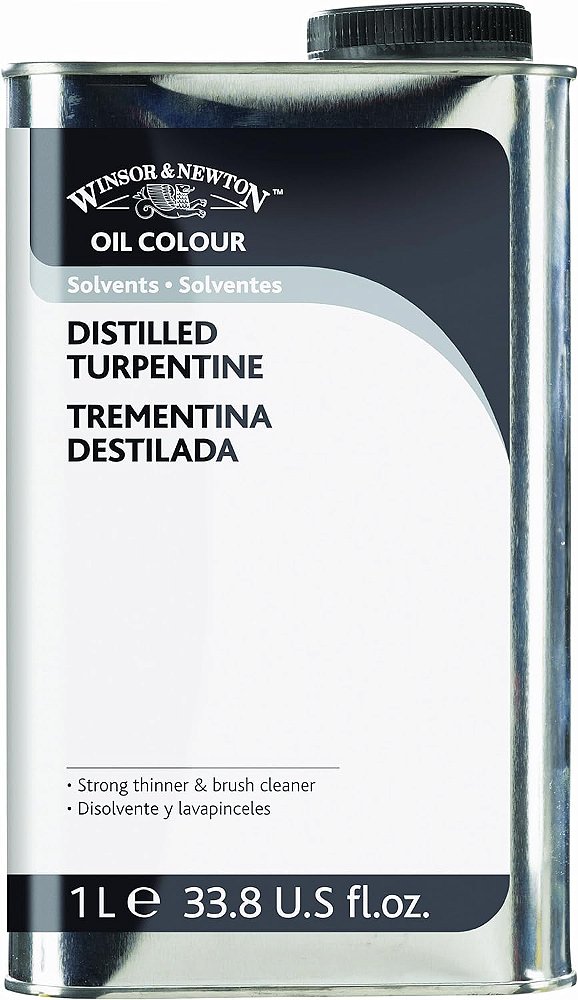 Terebintina Destilada Winsor & Newton, 1 Litro (33.8 oz) Lata