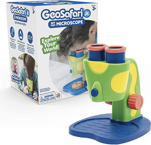 Microscópio Infantil GeoSafari Jr. Meu Primeiro Brinquedo, Ciência Pré-Escolar, Brinquedo STEM, Presente para Crianças de 3+ Anos.