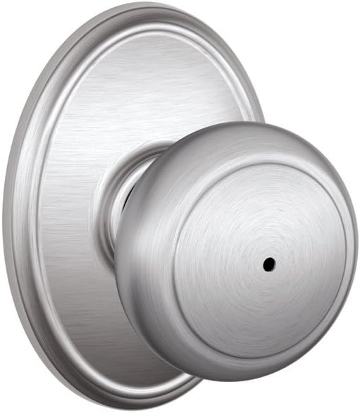 Coleção Wakefield Schlage F40 e 626 WKF Andover Maçaneta de Privacidade, Cromado acetinado