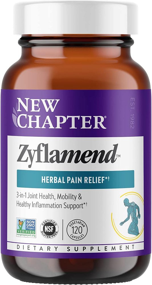 Novo Capítulo Multi-Herbal Alívio da Dor + Suplemento para Articulações, Zyflamend™ 10 em 1 Mistura Superfood com Gengibre e Cúrcuma para Resposta Saudável à Inflamação e Alívio