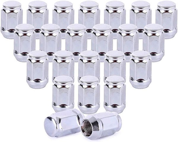 Conjunto de Porcas de Roda SCITOO 23pcs 1/2-20 Altas 1.38*0.90 Substituição de Porcas de Roda Fechadas Para Cherokee, Commander, Dispatcher, Grand Cherokee, Scrambler, Wrangler OEM