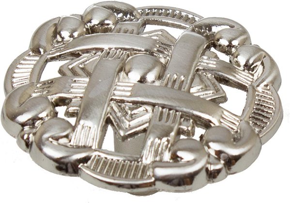 GlideRite Hardware 5745-SN-25 1.375 Cabide de medalhão celta para armários 25 pacotes, acabamento em níquel acetinado