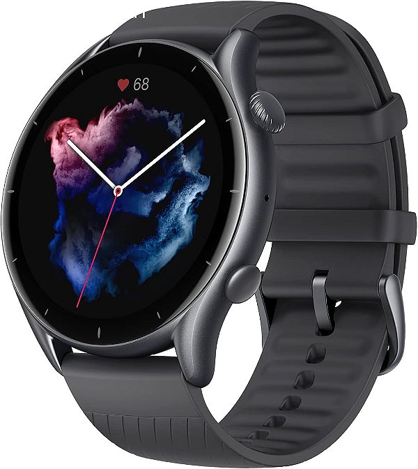 Relógio Inteligente Amazfit GTR 3 para Homens, Bateria de 21 dias, Alexa Integrada, 150 Modos Esportivos e GPS, Tela AMOLED de 1,39, Rastreador de Frequência Cardíaca e
